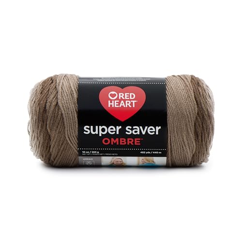 Coats & Clark Super Saver Ombre Yarn, 10 oz, Cocoa - color: Cocoa, size: 1 Pack