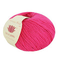 Lotus Yarns 5 Balls Autumn Wind Cotton Cashmere Blend Knitting Yarn Fingering Weight Crochet Yarn for Garments Soft Baby Clothes(15-Fuchsia) - color: 15-Fuchsia