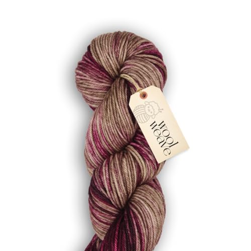 Woolweave Worsted Weight Yarn - 100% Extrafine Merino Wool Yarn for Knitting & Crocheting - Hand Dyed, Ultra-Soft & Warm - 100g Skein, 180 Yards - Machine Washable - color: Cafe Rose