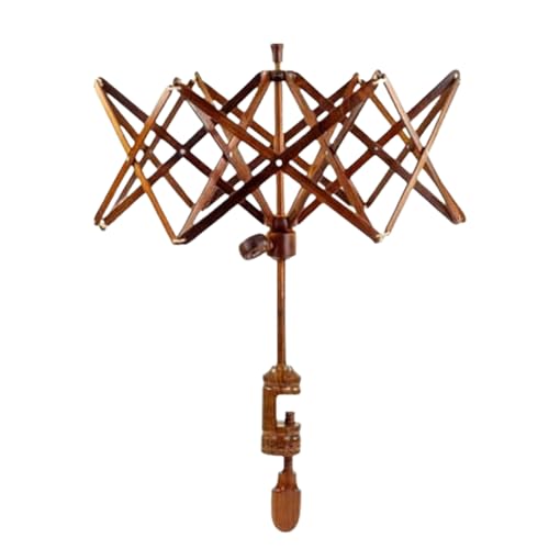 Hand Operated Yarn Ball Winder | Swift, Yarn, Wool, and String Holder| Knitting & Crochet Accessories Galaxy Indiacraft (Natural Rosewood)… - color: Umbrella Swft Natural Rosewood