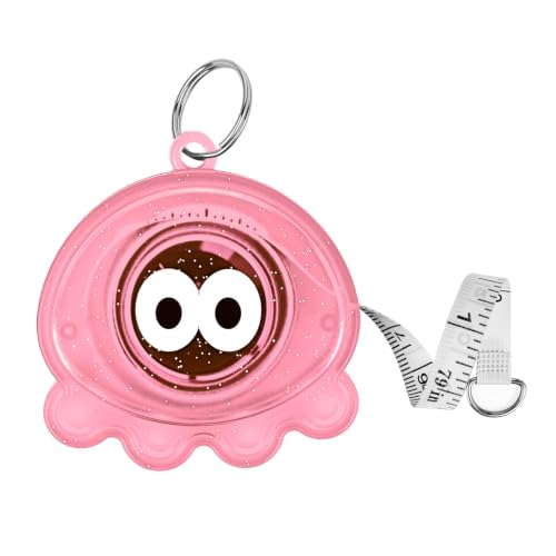 Pink Pearlescent Octopus Retractable Tape Measure 2M/79Inch | 1 Pack, Dual-Sided Scale, Soft Flexible Tool, For Body Sewing Crafts, Useful DIY - color: B3-Pink Pearlescent Octopus
