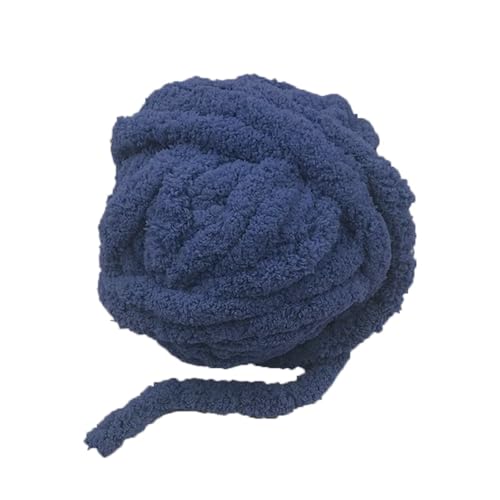 Chunky Yarn for Arm Knitting Blanket Navy Chunky Chenille Yarn Navy - color: Navy, size: 1.1LB