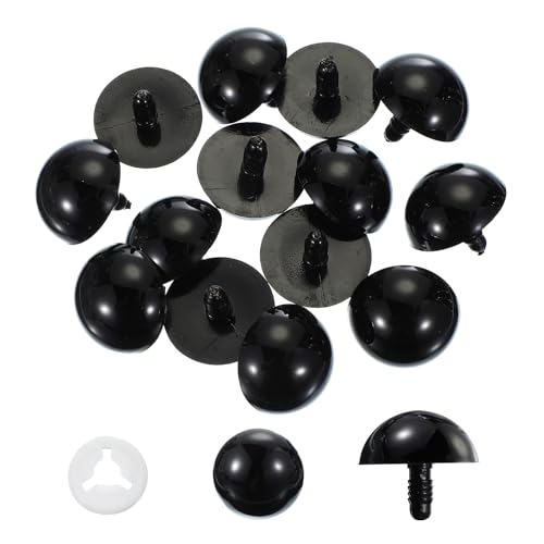 PATIKIL 30mm Safety Eyes, 40 Pcs Plastic Craft Eyes with Protective Film Safety Eyes with Washers for Stuffed Animals Crochet Toys Dolls DIY Craft Making, Black - size: 30mm