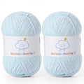 Fluffy Chenille Yarn for Crocheting，Baby Yarn for Crocheting Soft，2 Pack of 100g/3.5oz Velvet Amigurumi Yarn ，Fingering Weight Yarns for Crocheting Baby Blankets、DIY Craft.(2 Baby Blue) - color: [2 Baby Blue]