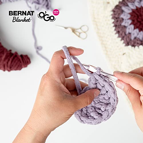 Bernat Blanket O'Go Mist Yarn - 2 Pack of 300g/10.5oz - Polyester - 6 Super Bulky - Knitting/Crochet - color: Mist, size: 2 Pack