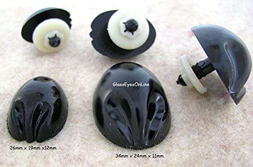 2 Koala Plastic Safety Craft Noses (34mm x 24mm) - size: 34mm x 24mm