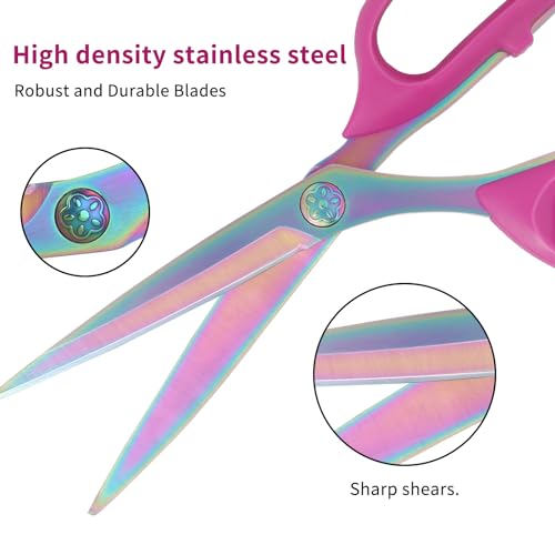 Left-Handed Fabric Scissors for Cutting Fabric, Garments, Textiles, 23cm Tailor's Scissors, Thread Cutter, Set of 2