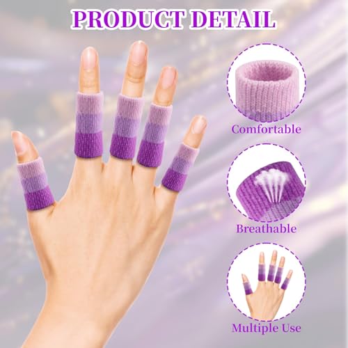 10 PCS Crochet Finger Guard，3.9-Inch Finger Crochet Finger Protector Cover | Compression Sleeves for Knitting Finger Protector for Tension Control and Preventing Yarn Burn