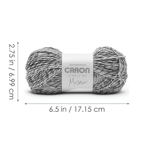 Caron Simply Me Mosaic Yarn for Crocheting & Knitting, Claypot, 2-Pack | #5 Bulky Yarn, 62% Acrylic, 20% Nylon & 18% Wool, Multicolor Yarn for Crochet, Knitting and Crafts, 173yd, 140g/5oz per skein - color: Claypot