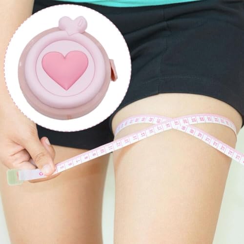 Macaron Mini Measuring Tape Retractable Cute Cartoon Measuring Tape for Body Flexible Tape Measure for Tailor Sewing Craft Cutting Ruler Tools Height Waist Weight Loss Measure Tape (Orange)