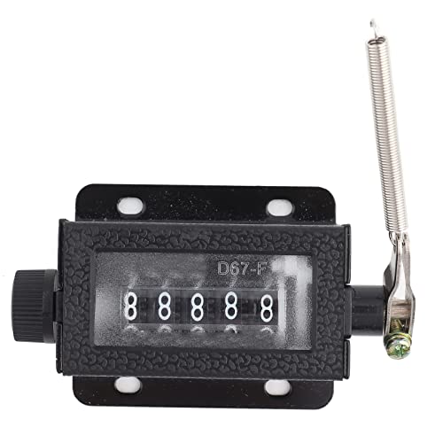 5 Digit Tally Counter, 0-99999 Resettable Manual Hand Mechanical Clicker, Manual Clicker with Metal Finger Ring Hoop Holder
