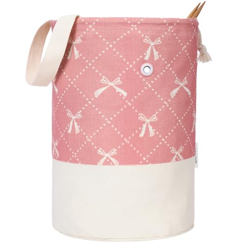 Yarn Bag, Knitting Crochet Bag, Portable Yarn Storage Bags Organizer for Crocheting Project, Store Skein Ball, Short Knitting Needle (Medium, Bowknot) - color: Bowknot, size: Medium