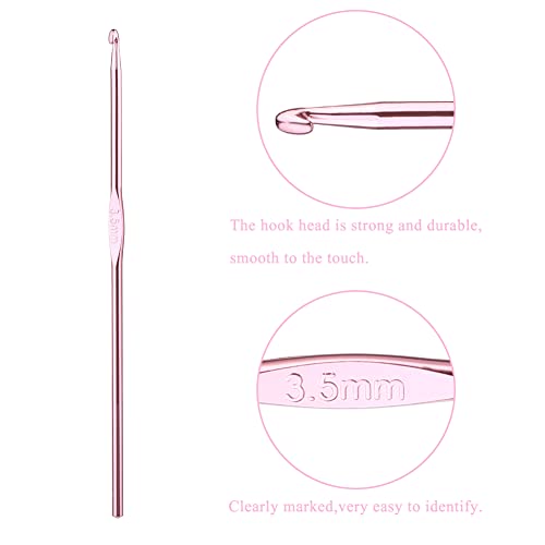 Iuuidu 3.5mm Aluminum Crochet Hook, Smooth Crochet Needles | Crochet Hooks for Arthritic Hands, Knitting Needles for Yarn Craft, Great Handmade DIY Present for Friends, Random Color - color: Aluminum Crochet Hook, size: 3.5mm