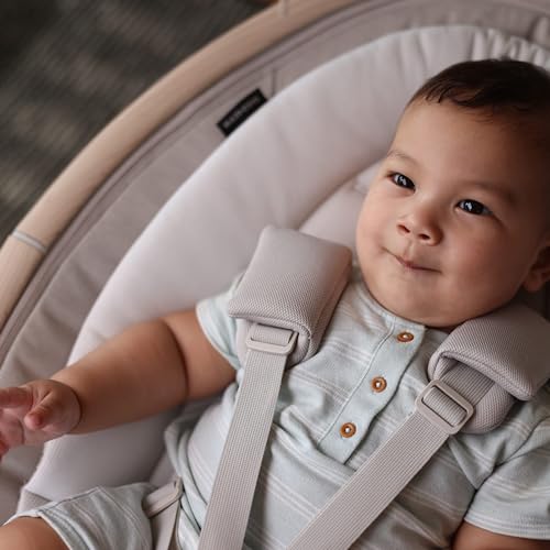 Maxi-Cosi Cassia Smart Baby Swing for Infants, Portable, Foldable Infant Swing with Music, 360 Rotation, 5 Speeds, 12 Melodies, EcoCare Fabric, Auto Motion Sensor, 2 Reclines, Classic Green - color: Classic Green