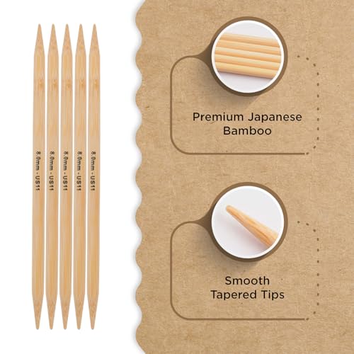 Knitter’s Pride Bamboo Luxe Double-Point Needle 8""(20cm) - US 11(8mm) - size: 8.00mm