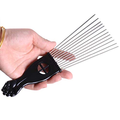 3 Pcs Metal Hair Pick Combs Afro Pick Comb Wide Tooth Hair Pick Comb Salon Using for Hairdressing Styling Tool - style: Afro pick comb