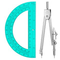 EBOOT Student Geometry Set, 180 Degree Protractor Compass 6",Turquoise | Swing Arm Protractor Ruler Compass, Geometry Drawing Tools for Measuring Angles, School Classroom Math Supplies - color: Turquoise