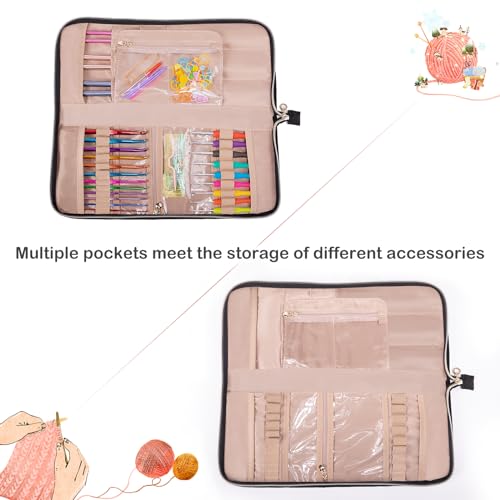 Knitting Needles & Crochet Hook Case - Empty (up to 14 Inches) - Knitting & Crochet Accessories Organizer - color: Teal, size: 14 Inches
