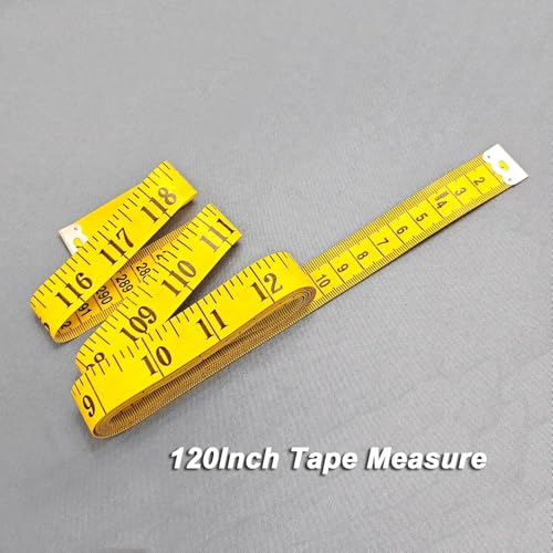 4 Pack Soft Tape Measure Double Scale 120-inch/300cm, Fabric Craft Tape Measure & Medical Body Measurement, Sewing Flexible Vinyl Ruler & Measuring Tape for Body Weight Loss (White) (Yellow*2) - color: Yellow*2