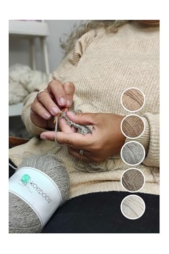 Alpaca Yarn Blend Set of 2 skeins, 2-ply Super Soft Yarn for Hand Knitting and Crocheting (2 Skein with ABT. 200 gr / 7,55 Oz) (Gray) - color: light gray
