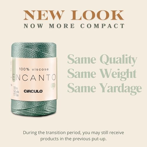 CIRCULO Encanto Roll Yarn 100% Viscose - Luxury & Shine - Light Worsted Weight Yarn - 140 yds, 3.52 oz - Color 1289 - Canary - color: 1289 - Canary, size: New - Encanto - DK #3