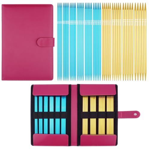 50 Pcs Double Pointed Knitting Needles Set 8 inches,10 Sizes 2.5mm-6mm | Stainless Steel Storage Case 2.5mm 3mm 3.25mm 3.5mm 3.75mm 4.0mm 4.5mm 5mm 5.5mm 6mm