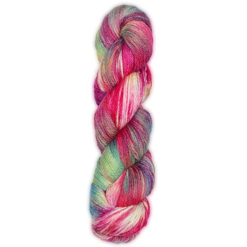 100% Baby Alpaca Yarn Wool 100g Hank DK Weight Hand Dyed Made in Peru - Heavenly Soft and Perfect for Knitting and Crocheting (Tropical Carnival, DK Hand Dyed - 100g Hank) - color: Tropical Carnival, size: DK Hand Dyed - 100g Hank
