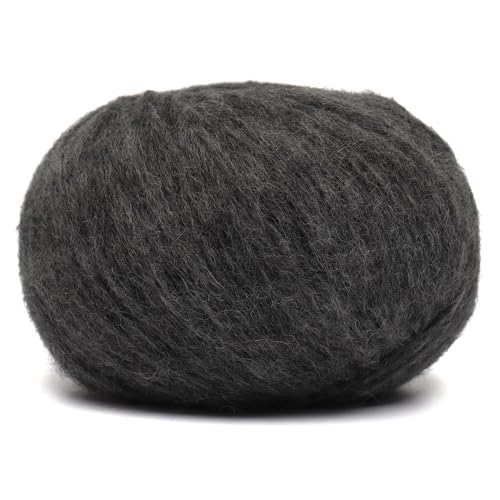 Baby Alpaca Merino Yarn 3 Skeins 150g Worsted Weight Knitting Gray | Pullu baby alpaca merino blend made in Peru 3 skeins 150g 426yd total for knitting and crochet sweaters scarves and hats - color: Gray
