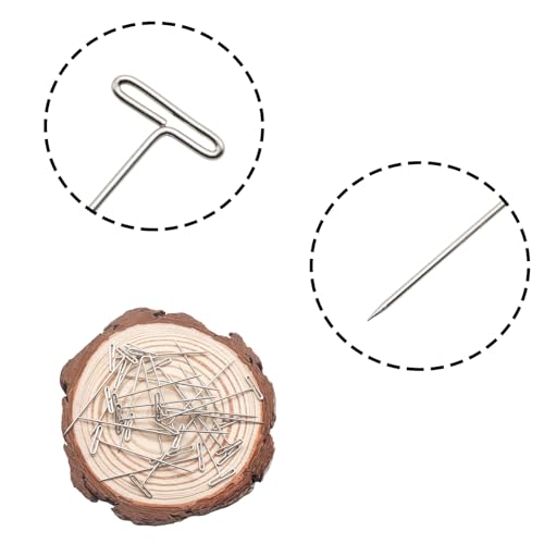 100 Pcs Long Straight T Pins 1.8 Inch Crochet Blocking Pins for Wigs Head Knitting Sewing Quilting - size: 1.8 inch