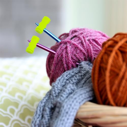 10 Pack Knitting Stitch Stoppers - Spring Needle Point Protectors, Nylon Needle Protectors - color: Color Springs