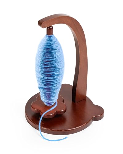 Hefild Magnetic Yarn Holder for Crocheting with Bear Shape– 360° Spinning Spindle for Tangle-Free Yarn Ball Holder Spinner, Solid Wood Construction, Ideal for Knitting & Crochet Projects