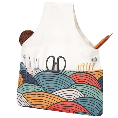 TOGETRUE Yarn Bag, Knitting Crochet Tote Bag, Yarn Storage Bag Organizer | Lightweight, Portable - color: Color Arc, size: Small