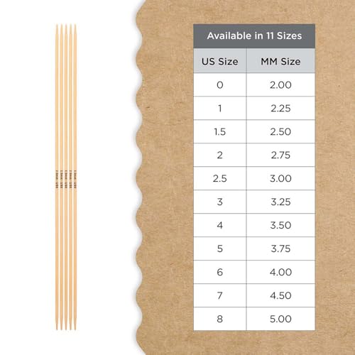 Knitter’s Pride Bamboo Luxe Double-Point Needle 6""(15cm) - US 3(3.25mm) - size: 3.25mm