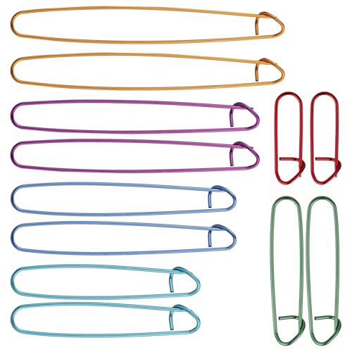 12pcs Knitting Stitch Holders, Handy Yarn Stitch Holder (6 Sizes) | Versatile Crochet Hook Practical Cable Needle Colorful Crochet Holders for Quilting Sewing Knitting - style: Set 1
