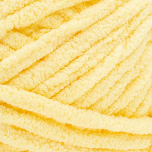 Bernat BABY BLANKET BB Buttercup Yarn - 1 Pack of 10.5oz/300g - Polyester - #6 Super Bulky - 220 Yards - Knitting/Crochet | #6 Super Bulky Yarn, 100% Polyester, Soft Baby Blanket Yarn for Crochet, Knitting & Crafts, 220yds, 300g/10.5oz, 1 Pack - color: Bu
