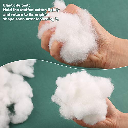 Bupete 21oz/600g Polyfill Stuffing, (1.8oz~4.18lb) Pillow Stuffing | Pillow Stuffing for Couch Pillows, Stuffing for Pillows, Fiber Filling Stuffing, Polyester Fiberfill Stuffing - color: White
