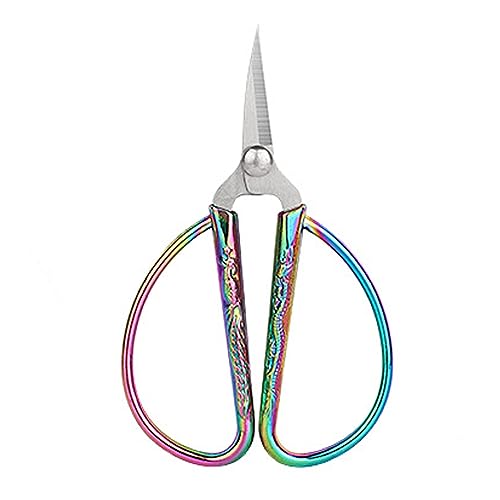 3.3-inch Small Sewing Embroidery Scissors, Vintage Stainless Steel Little Scissors Sharp Shears for Sewing Crafting, Art Work, Cross Stitch Cutting, Handcraft, Needlework DIY Tools Colorful - color: Colorful
