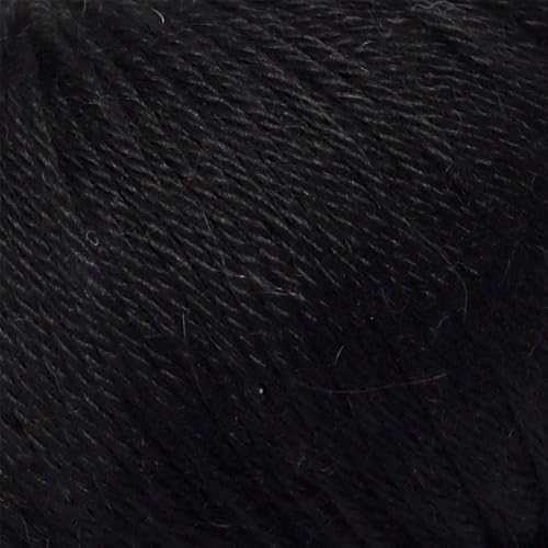 100% Baby Alpaca Yarn 3 Skeins 150g DK Weight Knitting Crochet Black | Made in Peru with natural warmth and softness featuring 327yd of premium fiber ideal for scarves shawls sweaters and more - color: Black, size: DK