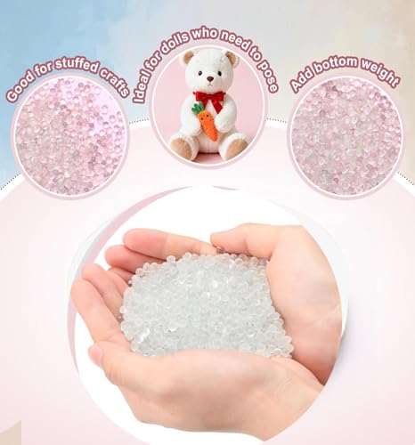 5LB Polypropylene Stuffing Beads, Plastic Weighted Stuffed Beads Poly Pellets, Filler Beads for Bean Bags, Dolls, Blankets, Crafts, Pillows, Cushions - size: 5LB