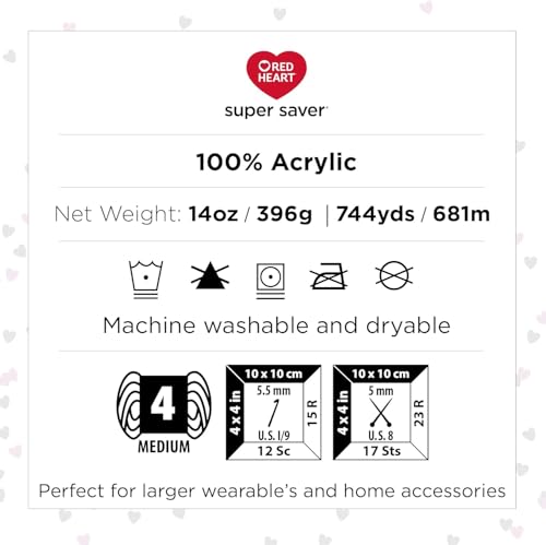 RED HEART Super Saver Ombre Yarn, Jazzy - color: Jazzy, size: 1 Pack