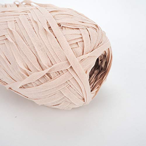 NICEEC 3 Skeins Kraft Paper Yarn 474yds/5.3oz - Light Pink | Crochet & Knit, DIY Project Starter Kit，Handbag，Sun Hat，Shoes， Shopper Bag - color: Light Pink