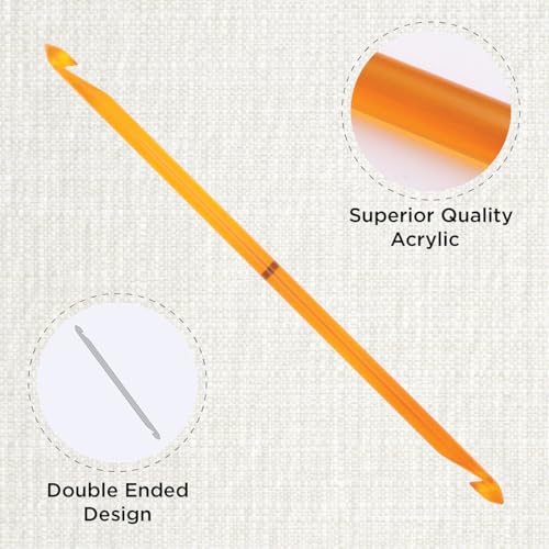 KnitPro Trendz Double-Ended Crochet Hook | US Size N (10mm) - size: US Size N (10mm)