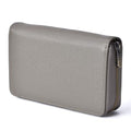 Fountain Pen Leather Pen Case 10 Divided Slots, Rollerball Pen Holder Handmade Display Organizer Zippered Pouch - color: Gray