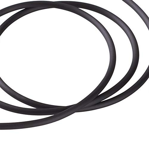 Beadthoven 2mm Hollow Pipe Rubber Tube Cords, 54.68Yards Barber Cord for Knitting Stitch Holder, Tubing Rubber Cord with Spool for Bracelet Jewelry Making DIY Crafts 1mm Hole - Black - color: Black, size: 2mm