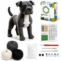 DIY Crochet Pitbull Dog Kit for Beginners – Amigurumi Staffordshire Bull Terrier Stuffed Animal Knitting Kit with Yarn, Hook & Instructions – Easy Beginner Crochet Animal Craft for Adults & Dog Lovers - color: Pitbull Dog