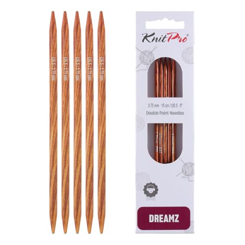 KnitPro Dreamz Double Pointed Needles 6" (15cm) | US Size 5 (3.75mm) - size: 3.75mm (US 5)