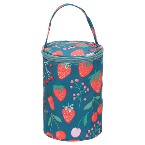 PATIKIL Knitting Bag for Yarn Crochet Organizer Strap Case Holder Blue Red | Storage, Small Size, with Pocket, for Crocheting Supplies Needles Hooks