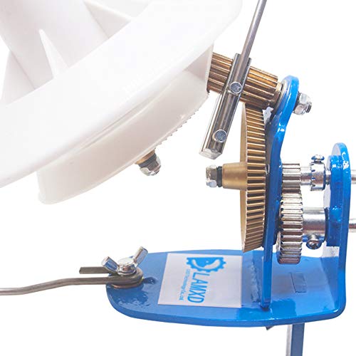 LAMXD Large Capacity Yarn Winder - 10-Ounce, Jumbo Metal Yarn Ball Winder with Thread Cutter Scissors, Blue and White - size: Large Ball Winder