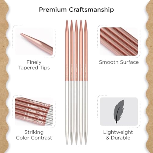 Knitter’s Pride Rosemist Double-Point Needle 6""(15cm) - US 7(4.5mm) - size: 4.50mm