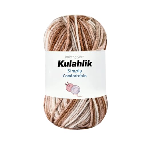 50g(1x50g) Acrylic Yarn for Crocheting and Knitting, Colorful Gradient Yarn Thread, 1 Rolls Skeins, Multicolor Hilo Acrílico, Perfect for DIY Crafts Project